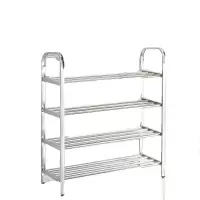兰诗 不锈钢多层家用收纳鞋架 4层4杆75cm