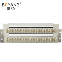 博扬 20系统DDF数字配线架19英寸 西子端子单元板40口三通头 2M两兆E1同轴电缆接头终端连接器 BY-DDF-
