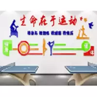 健身房运动室墙面装饰生命在于运动3d立体亚克力墙 超大号：宽350*高128cm