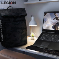 联想(Lenovo)拯救者原装电脑包双肩包C1 时尚防水防盗旅行包背包书包 迷彩系列 魅影黑