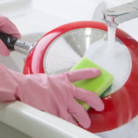 天骄 (WB) 绒里家用乳胶手套 (红色)