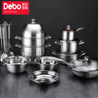 Debo德铂 汤姆逊套装欧式不锈钢化玻璃盖坚固耐用DEP-DZ283 单套装