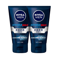 妮维雅(NIVEA)男士水活多效洁面乳g 双支套装(男士洗面奶 护肤 洁面乳)
