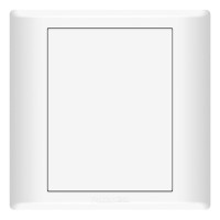 飞雕开关插座面板 空白面板盖线盒 86型A3嘉润白