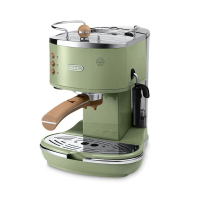 德龙(DeLonghi) ECOV310半自动咖啡机 复古意式泵压小型家用 橄榄绿