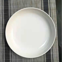密胺盘子仿瓷餐具白色圆形酒店自助餐快餐盘炒菜火锅碟子
