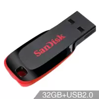 闪迪(SanDisk) U盘 酷刃CZ50 时尚设计 USB2.0 黑红色 32G