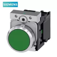 西子 3SU 平头按钮 绿色 1NO 金属 自锁型 22mm  按钮 企业定制