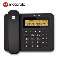 摩托罗拉(Motorola)电话机座机 固定电话 办公家用 大屏幕 免提 双接口CT260C(黑色)