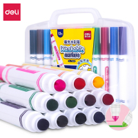 得力 水彩笔 描线绘画 70669 粗杆水彩笔 12色