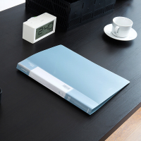 得力 5112 文件夹 双强力夹 浅蓝