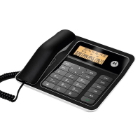 摩托罗拉(Motorola)电话机坐机 办公室家用固话 语音拨号 黑名单座机 CT330C黑色(语音报号,黑名单)