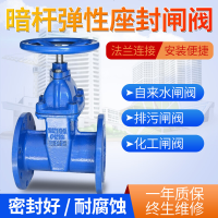久益祥暗杆弹性座封闸阀 软密封阀 法兰自来水闸阀 普通DN200 单位:个