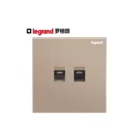 罗格朗legrand逸景系列-玫瑰金插座 电脑超五类网络插座+电话插座