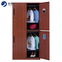 永格更衣柜储物柜仿木质储物办公室文件柜全钢制转印木纹资料档案