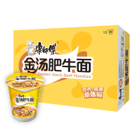 康师傅方便面熬制高汤金汤肥牛面12杯/箱