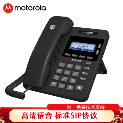 摩托罗拉IP网络电话机双网口VOIP电话机网络电话 SIP话机 IP办公电话机 100IP-2(电源供电)