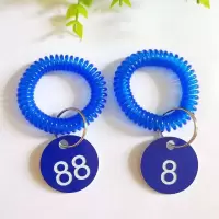 数字号码牌手圈钥匙圈手环2数字牌+2铁圈+1夹
