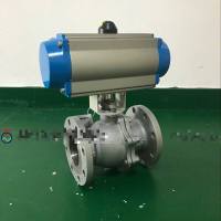 久益祥铸钢气动法兰球阀水油切断阀 DN200 单位：个