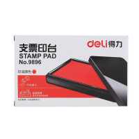 得力9896支票印台(红)(5只)
