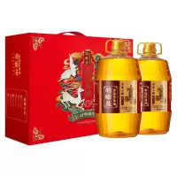 年货粮油礼盒 胡姬花古法小榨花生油1.918L*2 送礼礼盒装一级压榨花生食用油 春节礼品