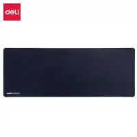 得力（deli）鼠标垫 2226 锁边防水办公游戏大型鼠标垫桌垫键盘垫 黑色