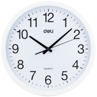 得力 9005挂钟(白)(只)30cm (12寸)
