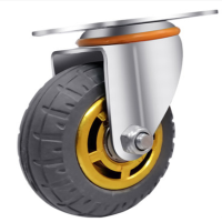 橡胶轮 静音刹车轮 4寸 升级款