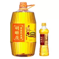 胡姬花古法花生油4.5L+古法小榨花生油700ML食用油 一级压榨家用炒菜山东花生食用油