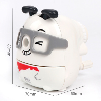 得力卡通手摇削笔器白睛侠/No.0