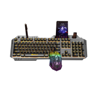 E88 发光悬浮机械手感游戏竞技USB有线键盘鼠标套装