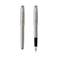 派克(PARKER)钢笔卓尔系列钢杆白夹墨水笔