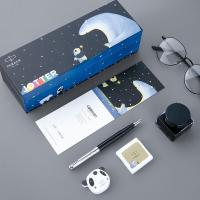 派克(PARKER)IP系列 乔特黑色胶杆墨水笔+熊猫礼盒