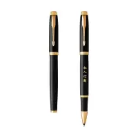派克(PARKER)定制签字笔 宝珠笔 IM丽雅黑金夹-私人定制