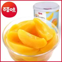 [百草味-桃罐头312g]水果桃罐头糖水零食休闲小吃特产
