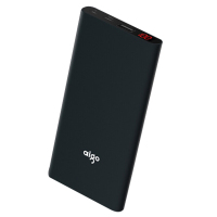 爱国者(aigo)移动电源 10000毫安 手聚合物全金属充电宝便携W100 锖色 10000毫安数显