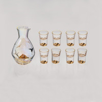 个杯堂 金山-炫彩光芒酒具 酒杯套装 24K水晶玻璃杯 一壶八杯 单套装