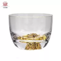 个杯堂 水晶金山品茗对杯 水晶玻璃杯小茶杯 2杯/套 单套装