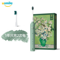 usmile 电动牙刷 成人声波震动情侣电动牙刷 Y1梵高绿