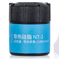 NVV NT-3导热硅脂 cpu散热硅脂导热膏台式机笔记本显卡散热硅胶 20g大容量