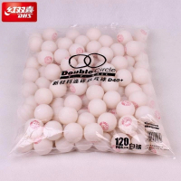 红双喜CD40D新材料连环白色40+乒乓球(120只装)(两袋起售)