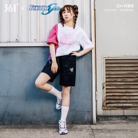 高达联名|361°运动T恤女2020夏季新款宽松休闲上衣圆领短袖女T