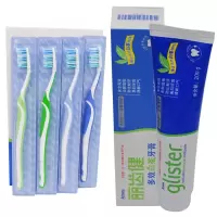 安利(Amway)丽齿健多效白茶牙膏 200g+安利利全护型牙刷 (4支装)