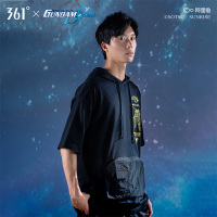 高达联名|361°运动卫衣男2020夏季新款套头圆领连帽宽松休闲上衣