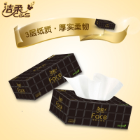 洁柔 洁柔黑face盒装抽纸4层100抽4盒装 （4盒/提 10提/箱）JH090-03（新编码 BH090-04)