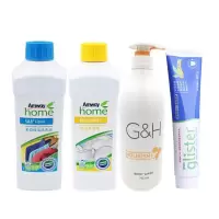 安利(Amway)个护家居组合 倍洁洗衣液+浓缩洗洁精+雅蜜沐浴露750ml+白茶牙膏 套装