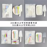 蛋糕一次性餐盘 生日蛋糕餐盘 蛋糕餐具 刀叉盘 一次性餐盘 餐盘套装 派对餐具