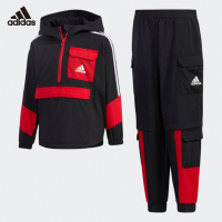 Adidas阿迪达斯 童装 2021春季新款 小童装春季训练运动套装