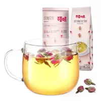 百草味 玫瑰花茶50g 花草茶重瓣红玫瑰泡水闺蜜送礼罐装