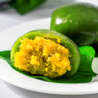 [新雅·老字号]咸蛋黄肉松青团生胚360g*2袋网红糯米团子麻薯糍粑休闲糕点零食小吃清明果踏青果特产